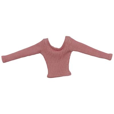 1/6 Long Sleeve Shirt, Mini Casual Cosplay Accessory Outfit, Basic Shirt Dress up for 12'' inch Female Action Figures, Pink