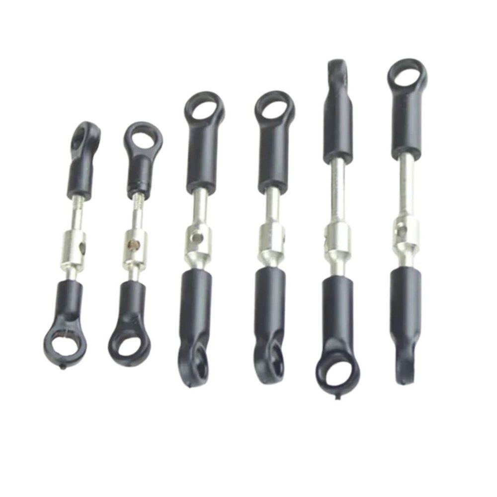 RC Car Parts for WLtoys 144001 4WD 1/14 RC Remote Control for Model Car Aluminum Tie Link Rods Set Pull Rod Replacement Parts Accessory