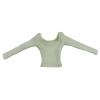 1/6 Long Sleeve Shirt, Mini Casual Cosplay Accessory Outfit, Basic Shirt Dress up for 12'' inch Female Action Figures, White view 1