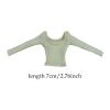 1/6 Long Sleeve Shirt, Mini Casual Cosplay Accessory Outfit, Basic Shirt Dress up for 12'' inch Female Action Figures, White view 2