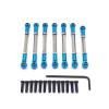 Compatible with WLtoys 104001 104002 1/10 RC Car Upgrade Parts Metal Upgrade Front and Rear Steering Adjustable Links RC Tie Link Rods view 2