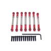 Compatible with WLtoys 104001 104002 1/10 RC Car Upgrade Parts Metal Upgrade Front and Rear Steering Adjustable Links RC Tie Link Rods view 3