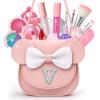 Vodolo Non Toxic Makeup for Little Girls,Safe Kids Real Makeup Sets for Girls Age 3-8 with Initial V Bag,Play Make Up Kit for Girl Easter Baskets Christmas Birthday Gift Ideas view 1