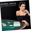 FOYTOKI Acrylic Poker Chip Storage Box Lid Chip Rack Poker Table Organizer Tray Easy to Clean for Game Nights view 2