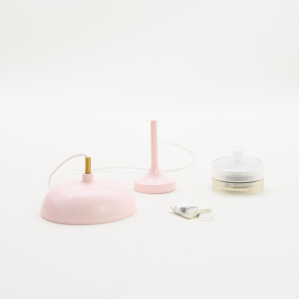 1:6 Scale Dollhouse Miniature mini Simulation Nordic Simple Style Luminous Chandelier Model,bjdob11blythegsc Home Decor Accessories (Pink L Size 2.36")