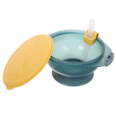 GALPADA Bowl Lid and Straw Non- Spill Feeding Bowl for Boy Girl and Toddlers Reusable Boy Girl Food Container for First Meals