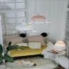 1:6 Scale Dollhouse Miniature mini Simulation Nordic Simple Style Luminous Chandelier Model,bjdob11blythegsc Home Decor Accessories (Pink S Size 1.97") view 2