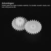 MECCANIXITY 20 Pcs Plastic Gears 24 Teeth Plastic Motor Gear Model 24122B Reduction Gear for RC Car Model DIY Robot (White, Module 0.5) view 4