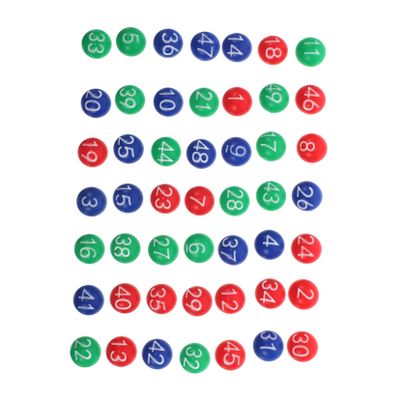 Abaodam 1bag Colorful Bingo of Numbered Replacement Plastic Lottery for Fun Prize Drawings and Bingo Accessories for Events and Parties