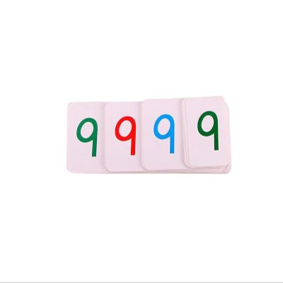 LLTCMAOYI Montessori Kids's PVC Digital Cognitive Card, 1-9000 Digital Small Card (No Wooden Box),Small