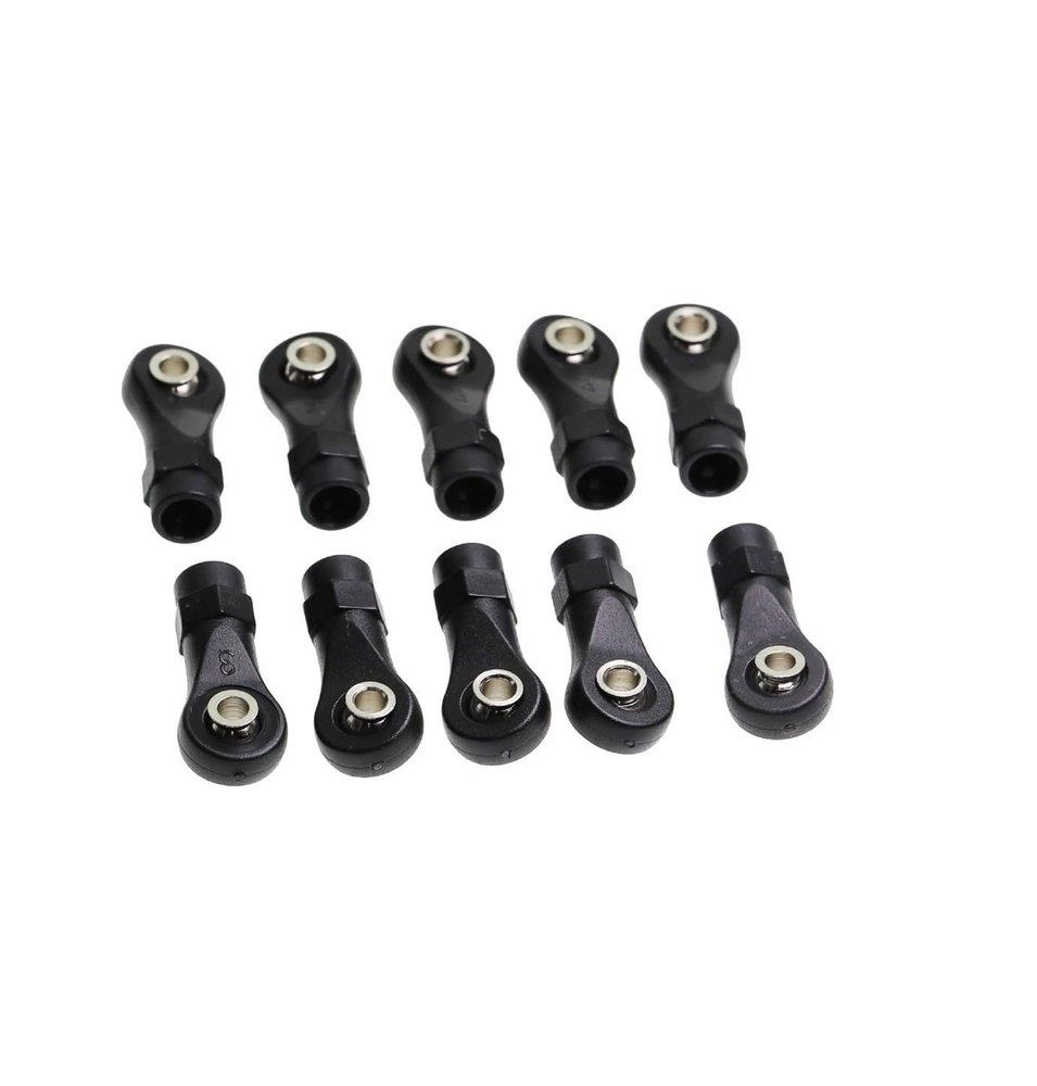 10PCS Plastic M4 Rod Ends Link Balls Head Linkage Joint for 1/10 RC Crawler Car Axial SCX10 II 90046 TRx4 Parts Accessories(C)