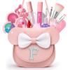 Vodolo Non Toxic Makeup for Little Girls,Safe Kids Real Makeup Sets for Girls Age 3-8 with Initial F Bag,Play Make Up Kit for Girl Easter Baskets Christmas Birthday Gift Ideas view 1