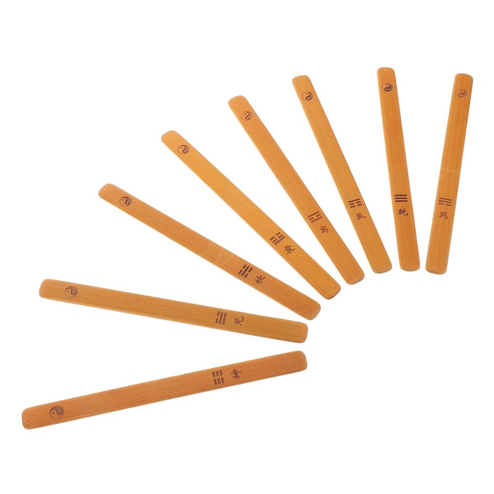 Abaodam 8pcs Chinese Fortune Sticks Bamboo Divination Sticks Asian Decor Home Feng Shui Luck