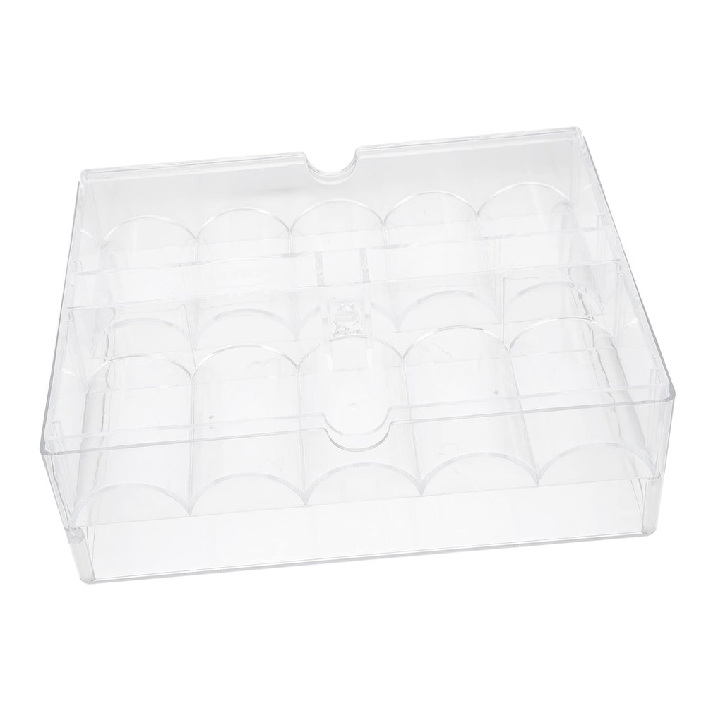 Angoily Poker Chips Storage Poker Chips Box Acrylic Organizer Case for