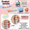 2 PCS Keyboard Fidget Toy, Keyboard Fidget Keychain 4-in-1 Keyboard Decompression Button Finger Clicker Toys, Button Stress Relief Fidget Gifts to Relief Stress (Purple Blue Pink Orange) view 3