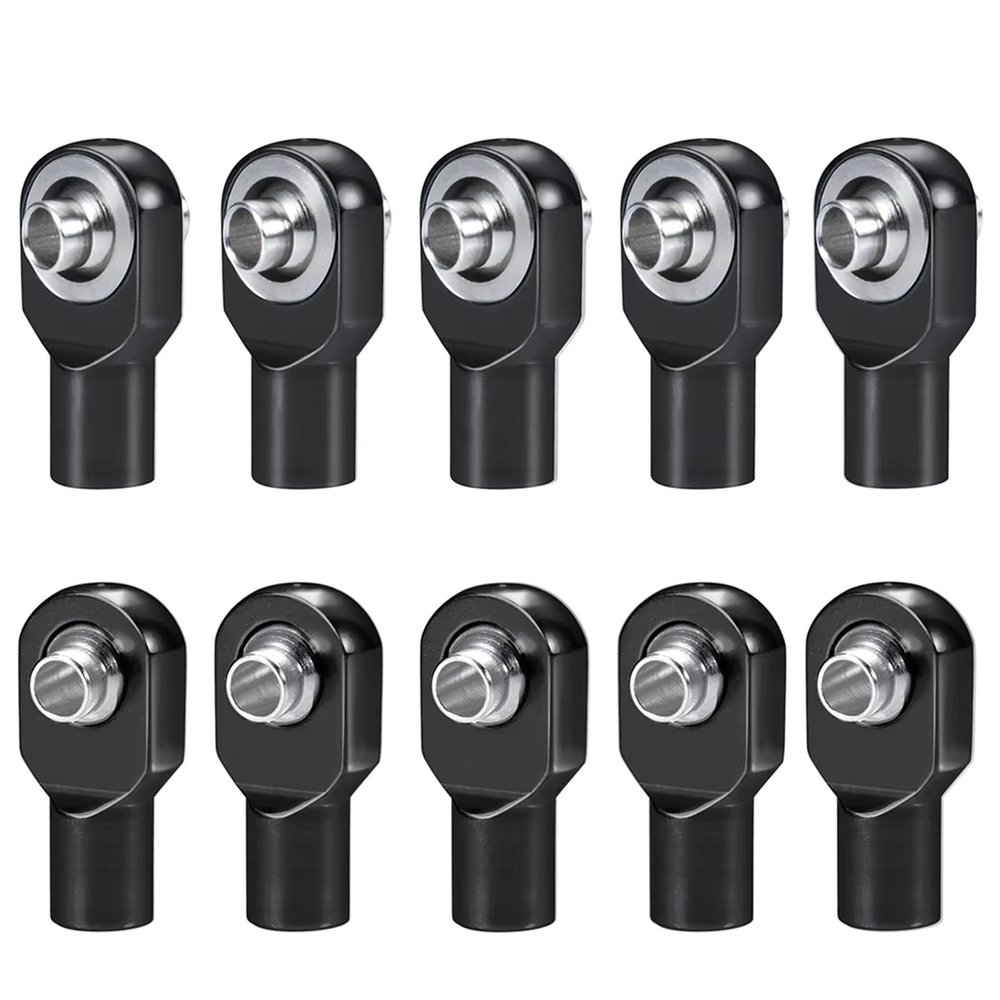Compatible with Slash for Rustler 4x4 for Revo for Telluride for Stampede 1/10 RC Car Parts 10Pcs Metal M3 Link Tie Rod End Ball Joint RC Tie Link Rods(Black)