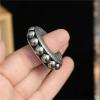 Stainless Steel EDC Mechanical Ratchet for Adult Office Decompression Ring, Adjustable Tactile fingertip Metal Stress Rotator(Blue) view 4