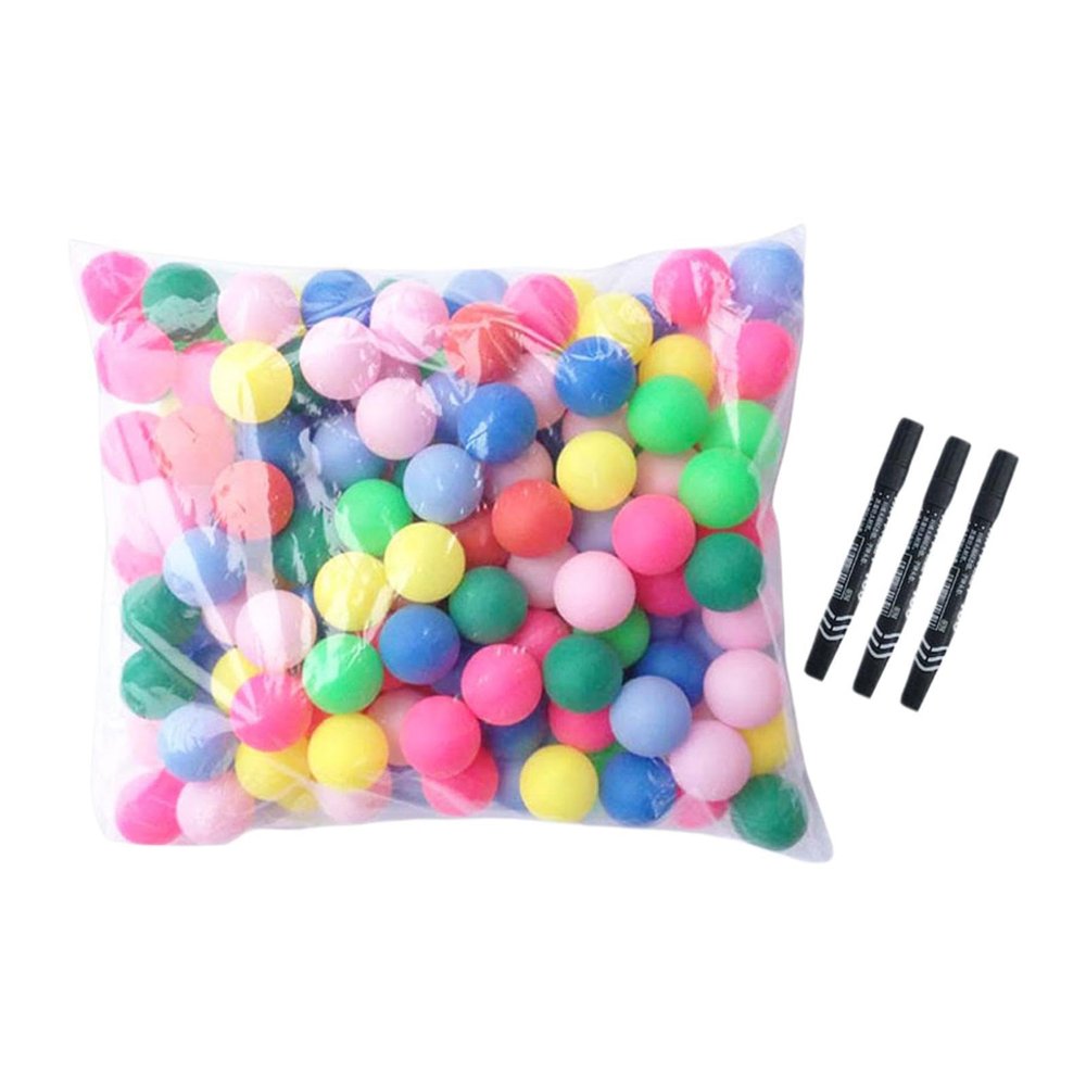JunZheHub 50 Pieces Raffle Balls Replacement Bingo Balls Seamless Multicolor Multifunctional Table Tennis Balls Small for Group Games