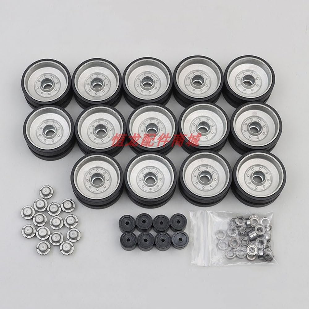 RC Tank Upgrade Repair and Modification Parts Metal Caterpillar, Drive Wheels, etc. Suitable for Henglong 1/16 German Leopard 2A6 Main Battle Tank3889-1 (Metal Road Wheel kit)