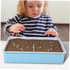 Hohopeti 1set Boys and Girls Light Table Sand Painting Kit Creative Sand Painting Tray for Toddlers and Boy Girl Includes Safe and Play view 4