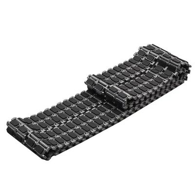 RC Tank Upgrade Repair and Modification Parts Metal Caterpillar, Drive Wheels, etc. Suitable for Henglong 1/16 German Leopard 2A6 Main Battle Tank3889-1 (Double-Sided Rubber Track)