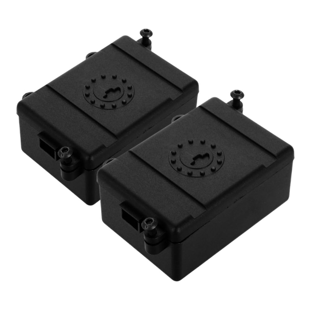VANZACK 2pcs Rc Crawler Receiver Box Plastic Electronics Case for Easy Installation and Damage Prevention Accessory