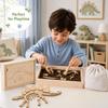 Timfuis Dino Excavation Archaeology Dig Kit, Fossil Digging Kit for Kids, Dinosaur Skeletons Bones Puzzle Game with Wooden Storage Box, STEM Toys for Boys and Girls (Stegosaurus) view 2