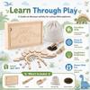 Timfuis Dino Excavation Archaeology Dig Kit, Fossil Digging Kit for Kids, Dinosaur Skeletons Bones Puzzle Game with Wooden Storage Box, STEM Toys for Boys and Girls (Stegosaurus) view 4