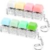 2 PCS Keyboard Fidget Toy, Keyboard Fidget Keychain 4-in-1 Keyboard Decompression Button Finger Clicker Toys, Button Stress Relief Fidget Gifts to Relief Stress (Pink Yellow White Green) view 1