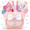 Vodolo Non Toxic Makeup for Little Girls,Safe Kids Real Makeup Sets for Girls Age 3-8 with Initial Z Bag,Play Make Up Kit for Girl Easter Baskets Christmas Birthday Gift Ideas view 1