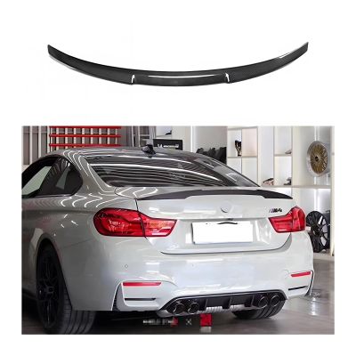 Boot Rear Trunk Spoiler Deflector Carbon Fiber Gloss Black Compatible with BMW M4 F82 Coupe