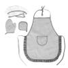KESYOO Boy Girl Cooking Apron Set Chef Hat Mitt and Pot Holder Role Play Costume for Baking and for Birthday Parties and Pretend Play view 1