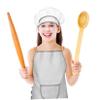 KESYOO Boy Girl Cooking Apron Set Chef Hat Mitt and Pot Holder Role Play Costume for Baking and for Birthday Parties and Pretend Play view 4