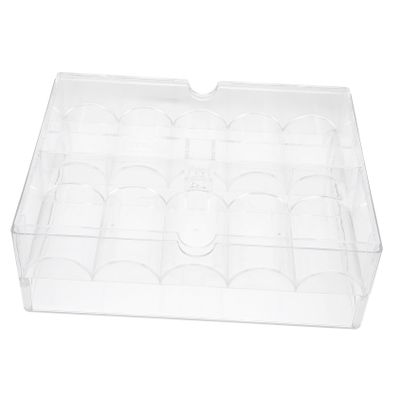 Gadpiparty 200-Count Poker Chips Storage Box Lid Acrylic Organizer Case for Poker Games Family Gatherings and Tournaments