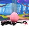 3D Printed Dragon with Egg, Articulated Black and Pink Cherry Blossom Dragon, Fidget ADHD Toy, Executive Desk Toy D028-PHE view 1