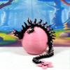 3D Printed Dragon with Egg, Articulated Black and Pink Cherry Blossom Dragon, Fidget ADHD Toy, Executive Desk Toy D028-PHE view 2