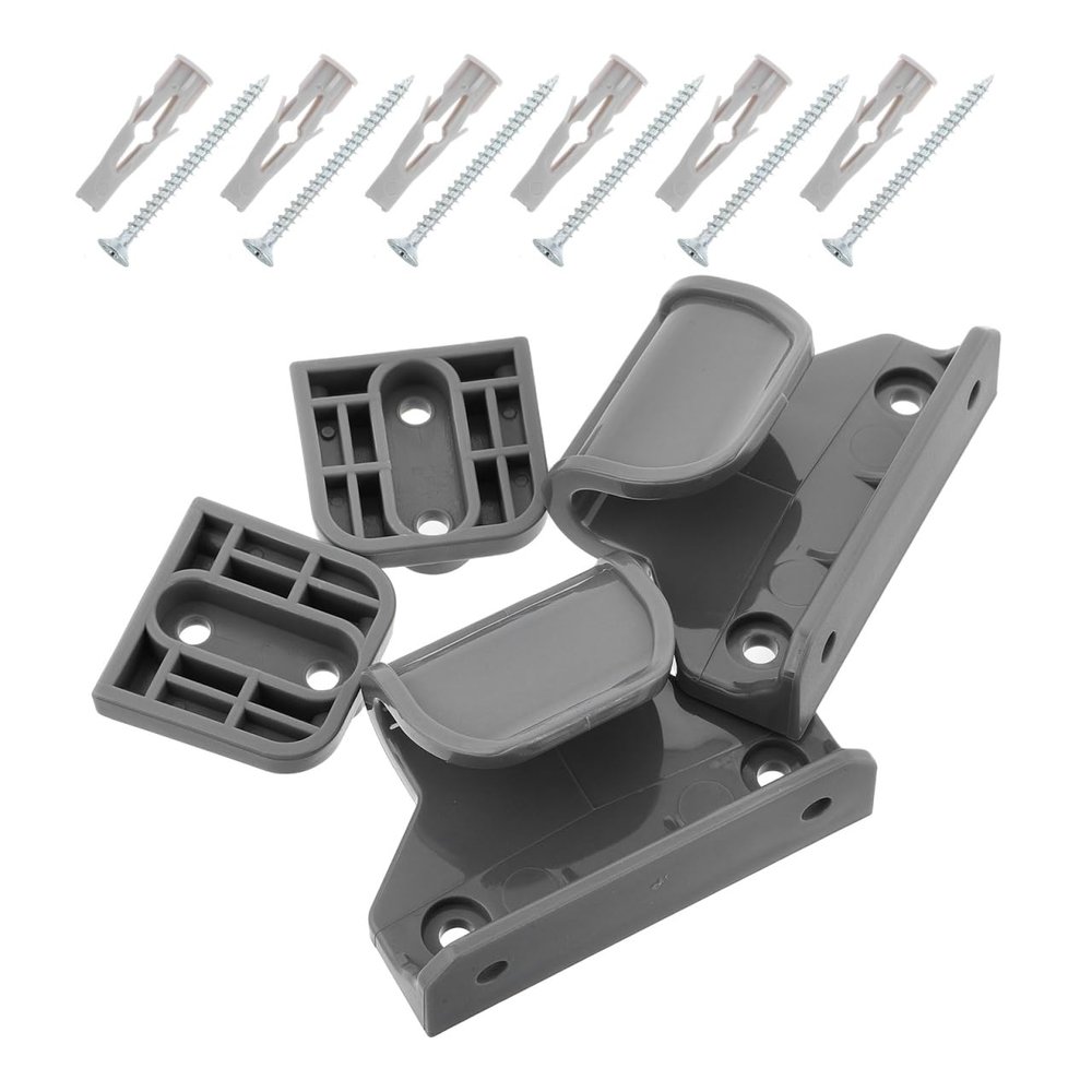 Kisangel Retractable Baby Gate Replacement Parts Gate Replacement Kit for Stairs and Doorways Includes 2 Latches 2 Brackets 13 Screws 13 Expansion Screws for Baby Pet Guardrail