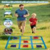 Outdoor Game Set, Kanosan Outside Giant Tic Tac Toe Bean Bag Toss Games,3 Legged Race Bands, Catch Tail Game, Field Day Birthday Party Family Reunion Carnival Yard Lawn Easter Games 28PCS view 2