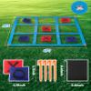 Outdoor Game Set, Kanosan Outside Giant Tic Tac Toe Bean Bag Toss Games,3 Legged Race Bands, Catch Tail Game, Field Day Birthday Party Family Reunion Carnival Yard Lawn Easter Games 28PCS view 3