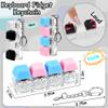 2 PCS Keyboard Fidget Toy, Keyboard Fidget Keychain 4-in-1 Keyboard Decompression Button Finger Clicker Toys, Button Stress Relief Fidget Gifts to Relief Stress (Black White Blue Pink) view 2