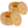 Garneck 2pcs Storage Box for Chess Pieces Wooden Go Chess Stones Storage Bowls Lid view 1