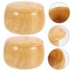 Garneck 2pcs Storage Box for Chess Pieces Wooden Go Chess Stones Storage Bowls Lid view 3