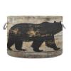 Kigai Cute Bear Cotton Rope Basket with Handles Large Blanket Basket Collapsible Baby Laundry Hamper Clothes Organizer Bin for Living Room Bedroom Nursery view 1