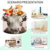 Kigai Cute Cow Cotton Rope Basket with Handles Large Blanket Basket Collapsible Baby Laundry Hamper Clothes Organizer Bin for Living Room Bedroom Nursery view 4