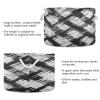 Kigai Black White Gradient Cotton Rope Basket with Handles Large Blanket Basket Collapsible Baby Laundry Hamper Clothes Organizer Bin for Living Room Bedroom Nursery view 3