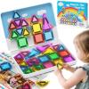 hunloot 40 Pieces Magnetic Tiles for Kids Ages 4-8, Travel Magnetic Building Blocks Set with Iron Box, STEM Outdoor Kids Toys Gift for Boys & Girls 3+ Year Old, Pocket-Sized Classroom Must Haves view 1