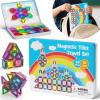 hunloot 40 Pieces Magnetic Tiles for Kids Ages 4-8, Travel Magnetic Building Blocks Set with Iron Box, STEM Outdoor Kids Toys Gift for Boys & Girls 3+ Year Old, Pocket-Sized Classroom Must Haves view 2