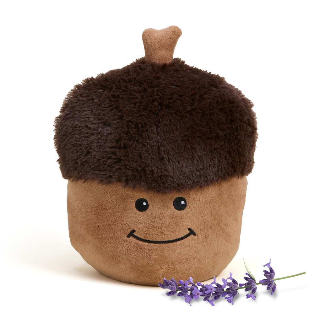 warmies Microwavable & Weighted Stuffed Animals, Acorn - Heated Stuffed Animal Plushie for Warmth & Comfort - Cute Soft Plush Toys for Adults & Children (Boys, Girls, Babies & Toddlers)