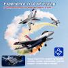 DEERC F16 Thunderbirds RC Plane,3CH Remote Control Airplane Fighter Toys,2.4GHz 6-axis Gyro Stabilizer RTF Glider Aircraft Plane with 2 Batteries,Easy to Fly for Beginners Kids Adults view 4