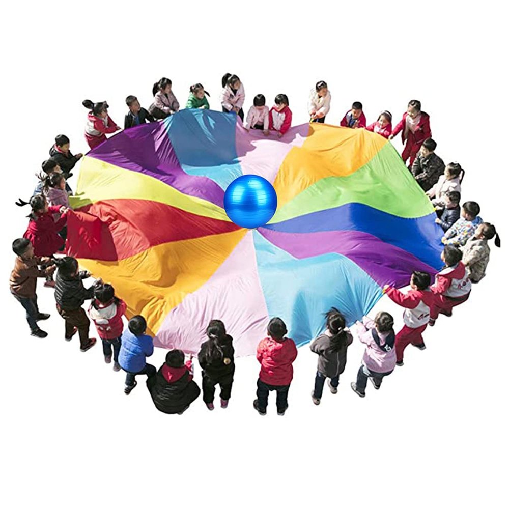 NPQPNAFC Play Parachute Kids Outdoor Activities - Parachute Game, Durable Oxford Fabric Parachute, Birthday Party Parachute Games(3m/9.8ft)
